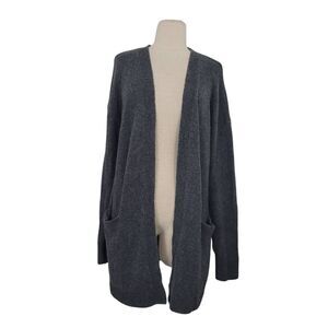 J. Crew Boyfriend Open Cardigan Womens Small Gray Wool Alpaca Soft‎ Preppy NWT